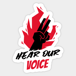 Hear Our Voice / Black Lives Matter / Equality For All Sticker